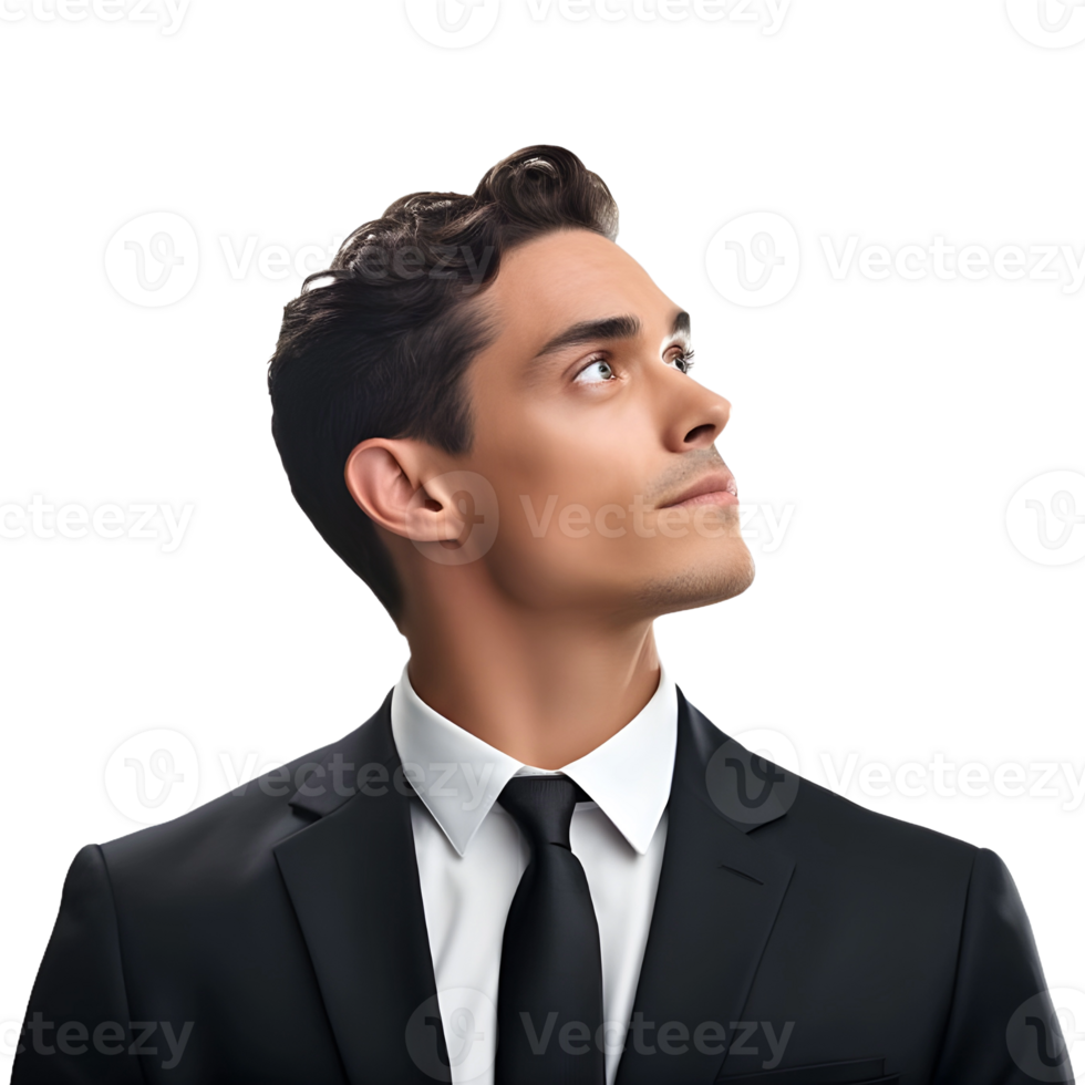 AI generated Young Businessman Standing on Transparent background - Ai Generated png