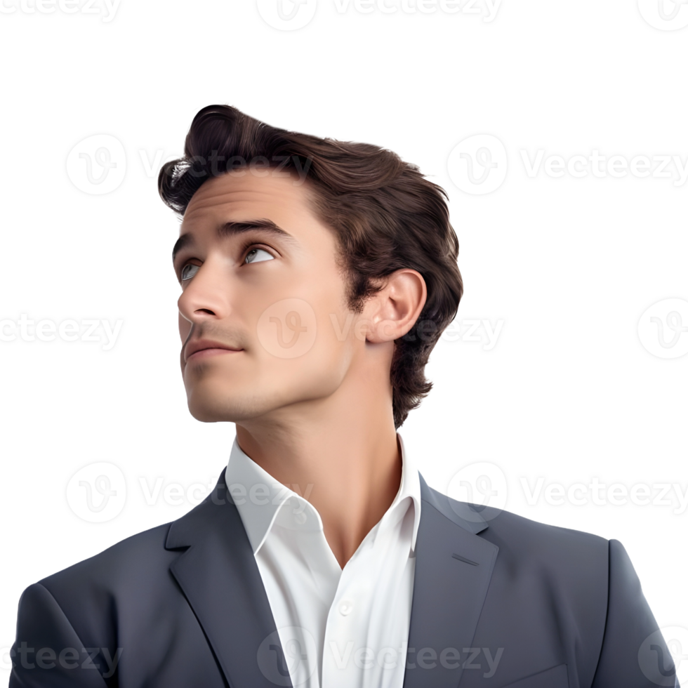 AI generated Young Businessman Standing on Transparent background - Ai Generated png