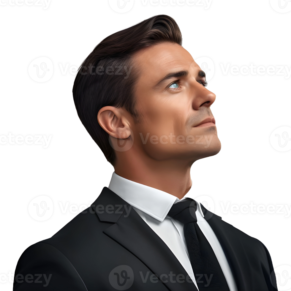 AI generated Young Businessman Standing on Transparent background - Ai Generated png