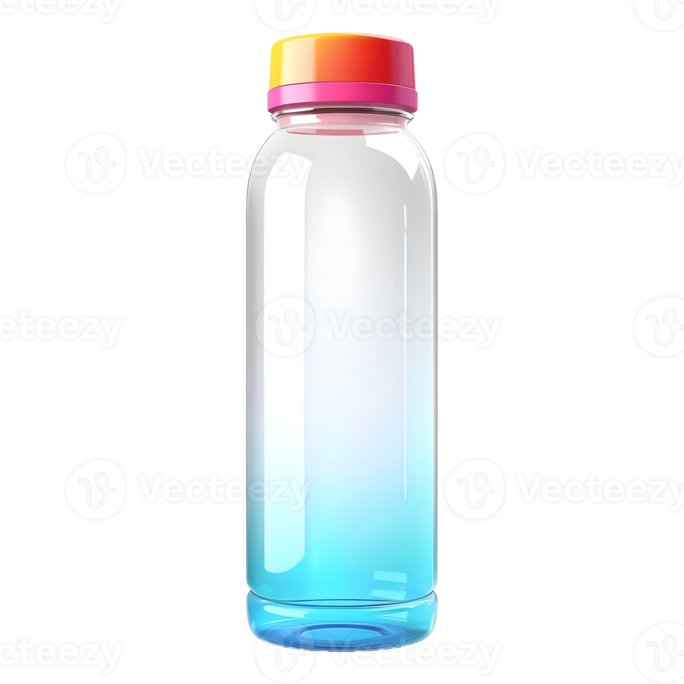 AI generated Colorful Water Bottle on Transparent background - Ai Generated png