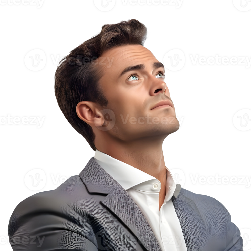 AI generated Young Businessman Standing on Transparent background - Ai Generated png