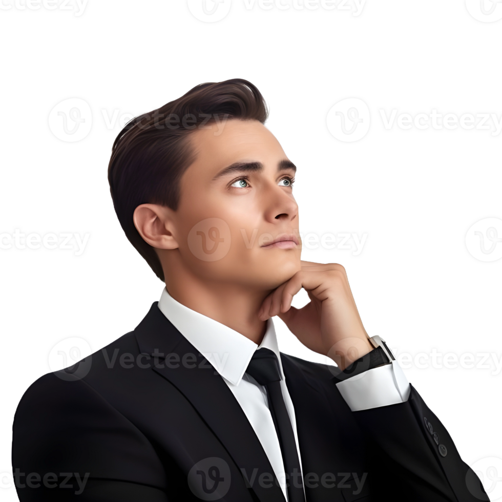 AI generated Young Businessman Standing on Transparent background - Ai Generated png