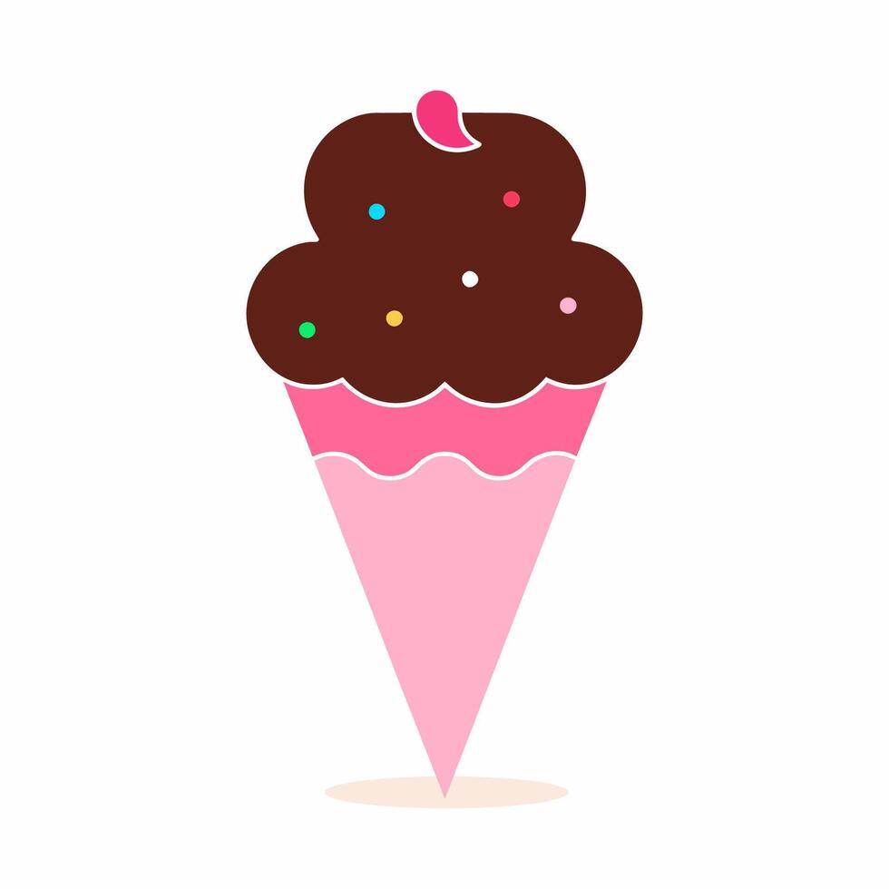 A vector representation of ice cream in line art