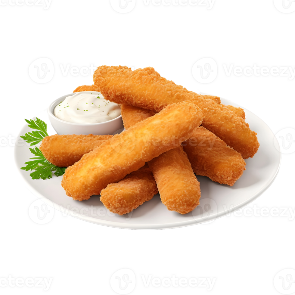 AI generated Chicken Fingers on Transparent background - Ai Generated png
