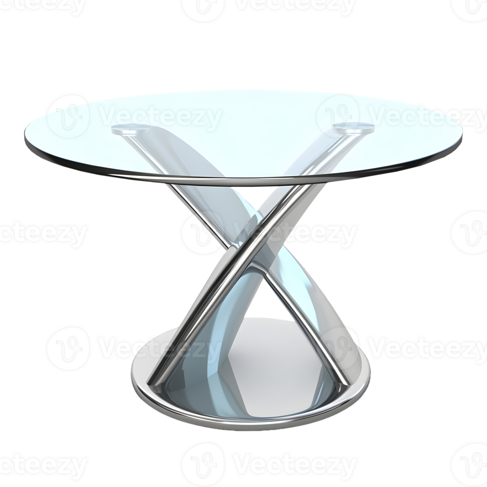 AI generated 3D Rendering of a Glass Table on Transparent Background - Ai Generated png