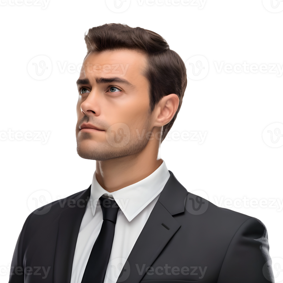 AI generated Young Businessman Standing on Transparent background - Ai Generated png