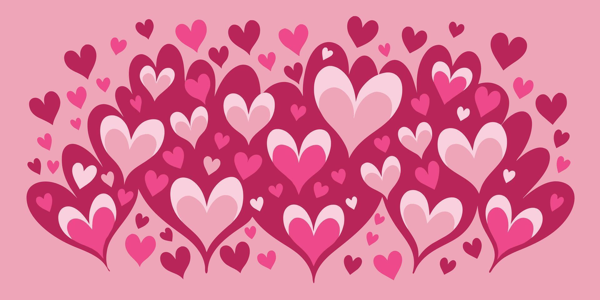 Valentines Day Special An Artistic Assembly of Warm Loving Hearts a vector illustration