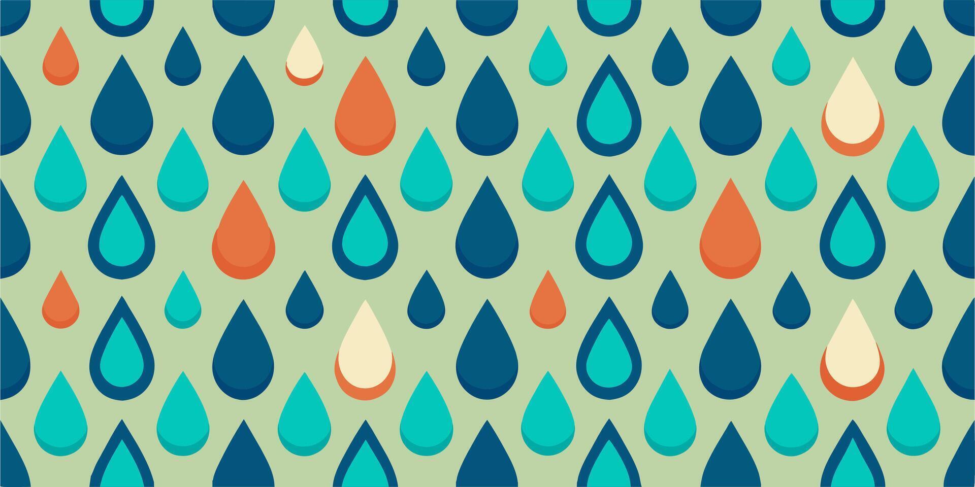 A seamless beige vector pattern with water drops