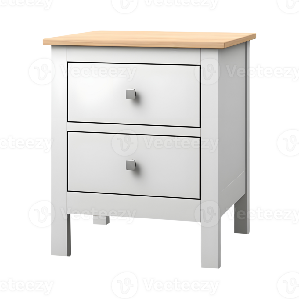 AI generated 3D Rendering of a Bedside Wooden Table on Transparent Background - Ai Generated png