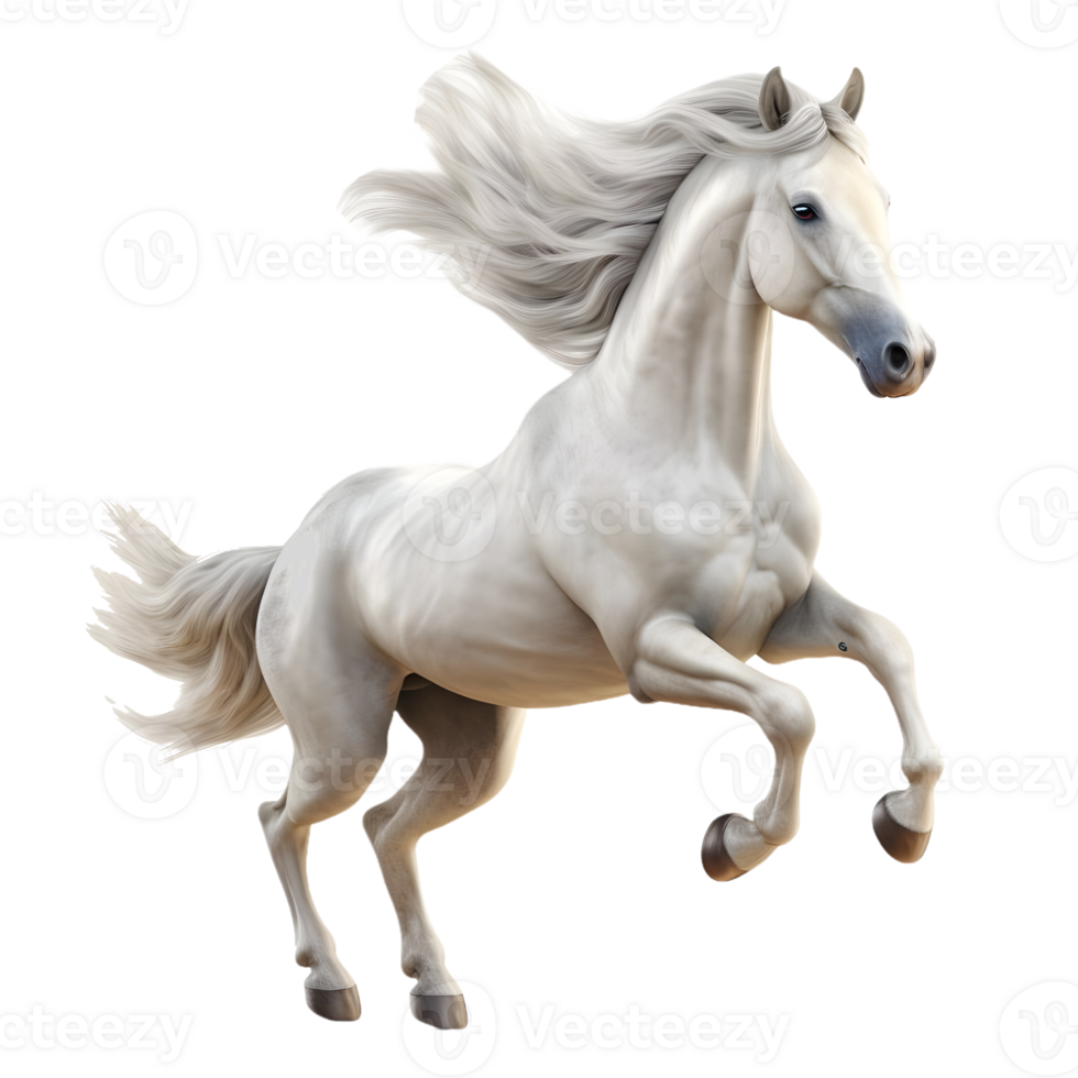 AI generated 3D Rendering of a Horse Running on Transparent Background - Ai Generated png