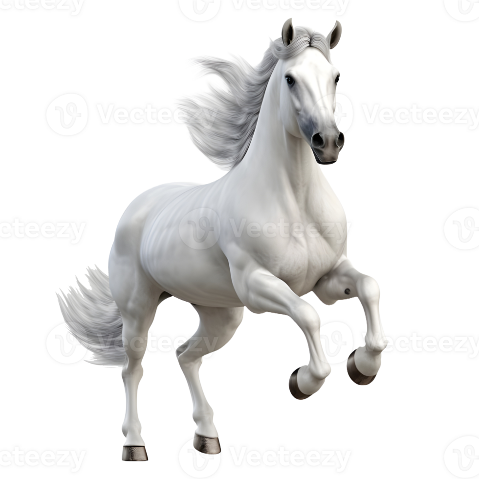 AI generated 3D Rendering of a Horse Running on Transparent Background - Ai Generated png