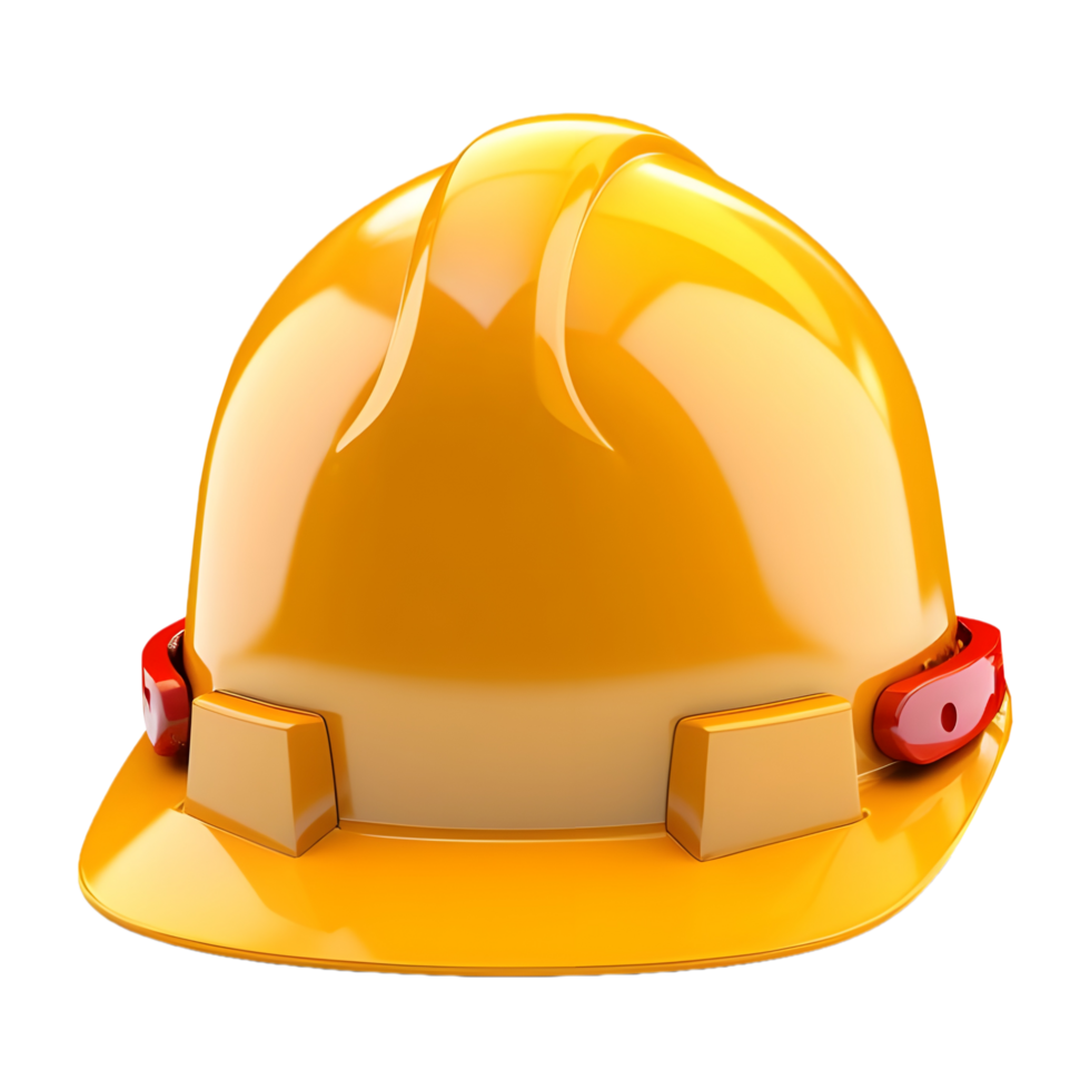 AI generated 3D Rendering of a Construction Worker Safety Helmet on Transparent Background - Ai Generated png