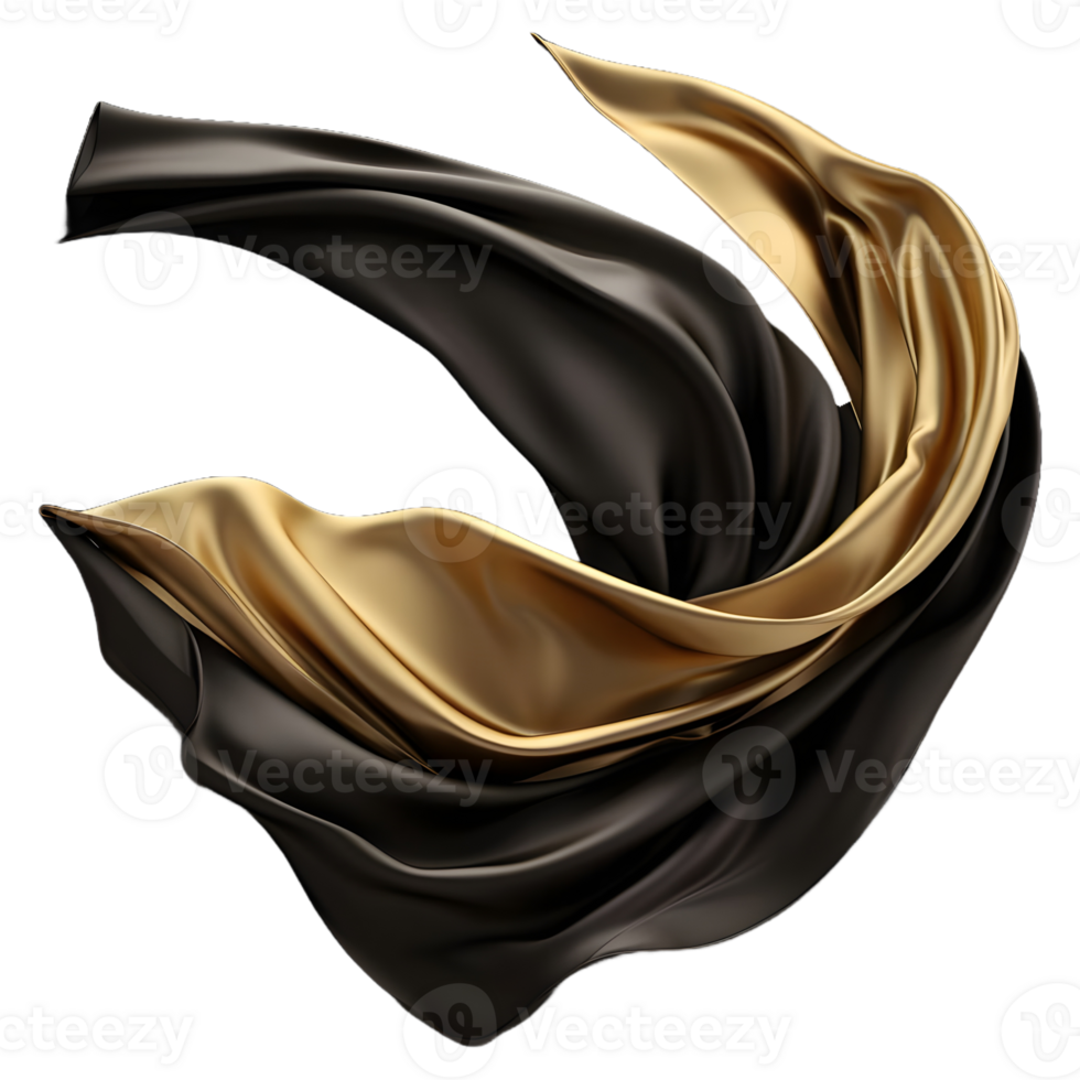 AI generated Silk Cloth in the Air on Transparent background - Ai Generated png