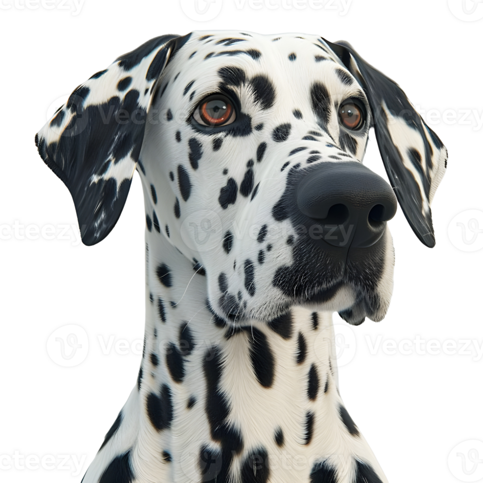AI generated 3D Rendering of a Dalmatian Dog on Transparent Background - Ai Generated png