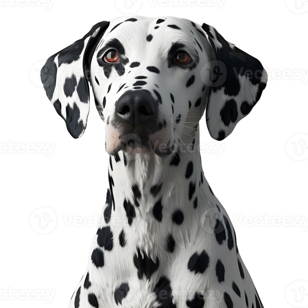 AI generated 3D Rendering of a Dalmatian Dog on Transparent Background - Ai Generated png