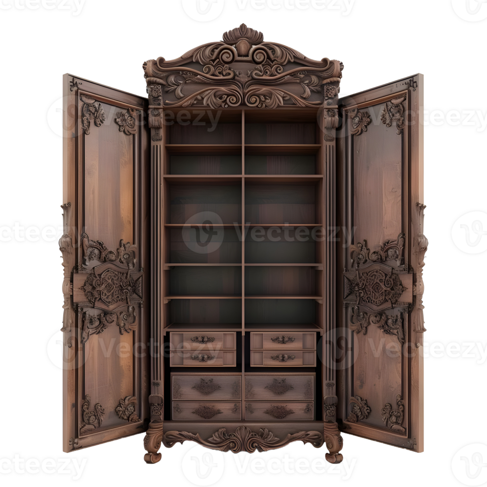 AI generated Cloth Cupboard on Transparent background - Ai Generated png