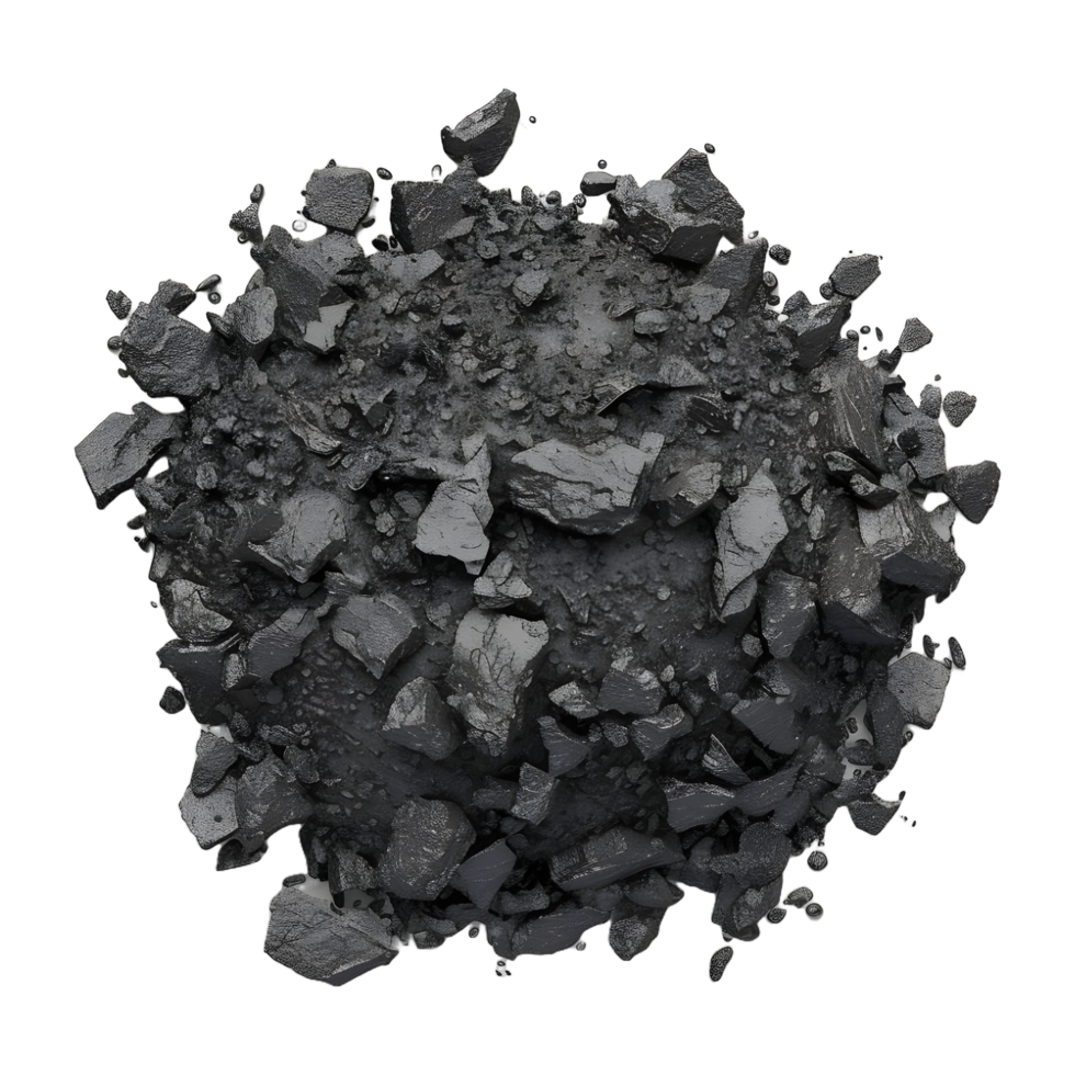 ai generato nero carbone ruggine su trasparente sfondo - ai generato png