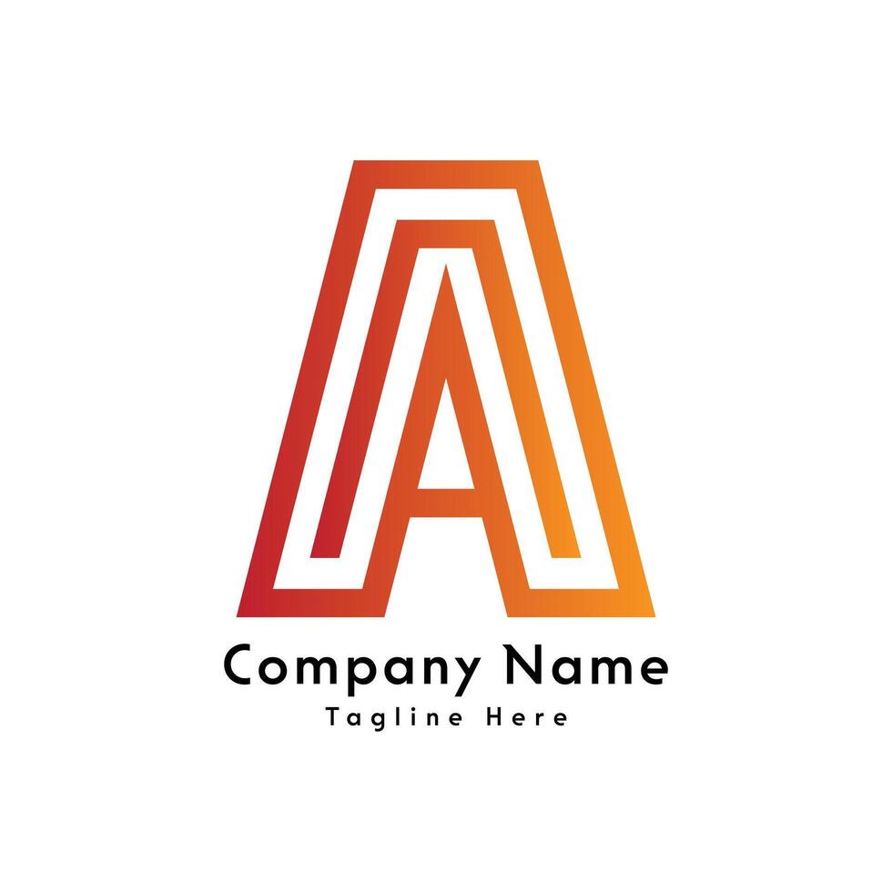 A letter creative logo design icon vector
