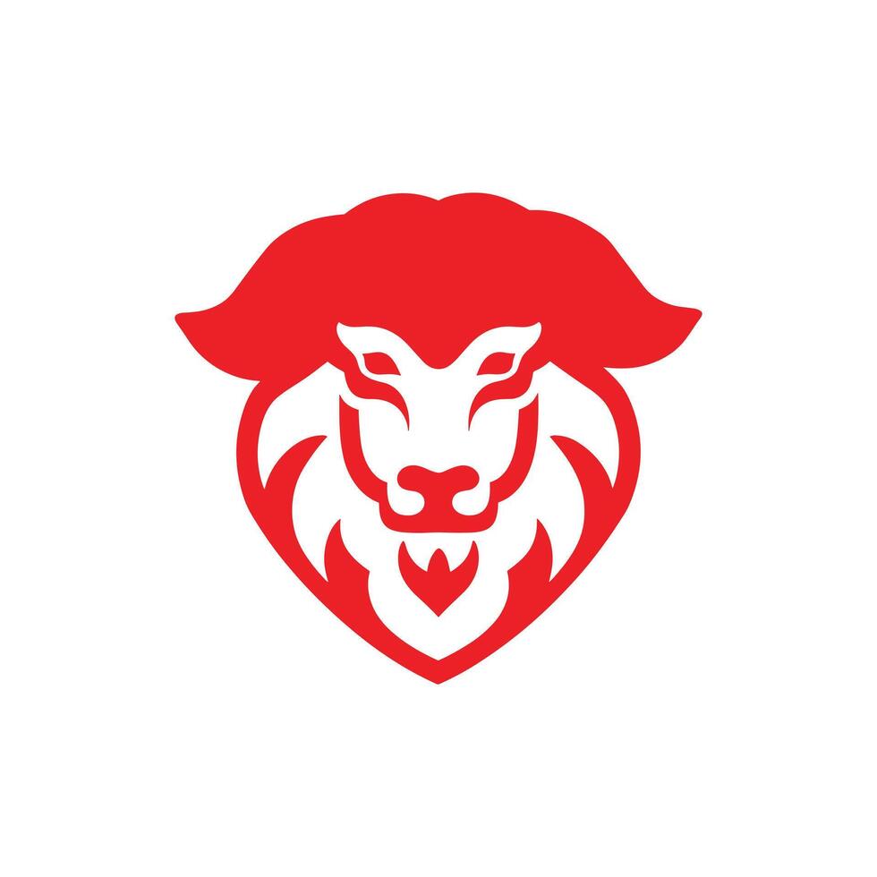 Sheep head icon vector
