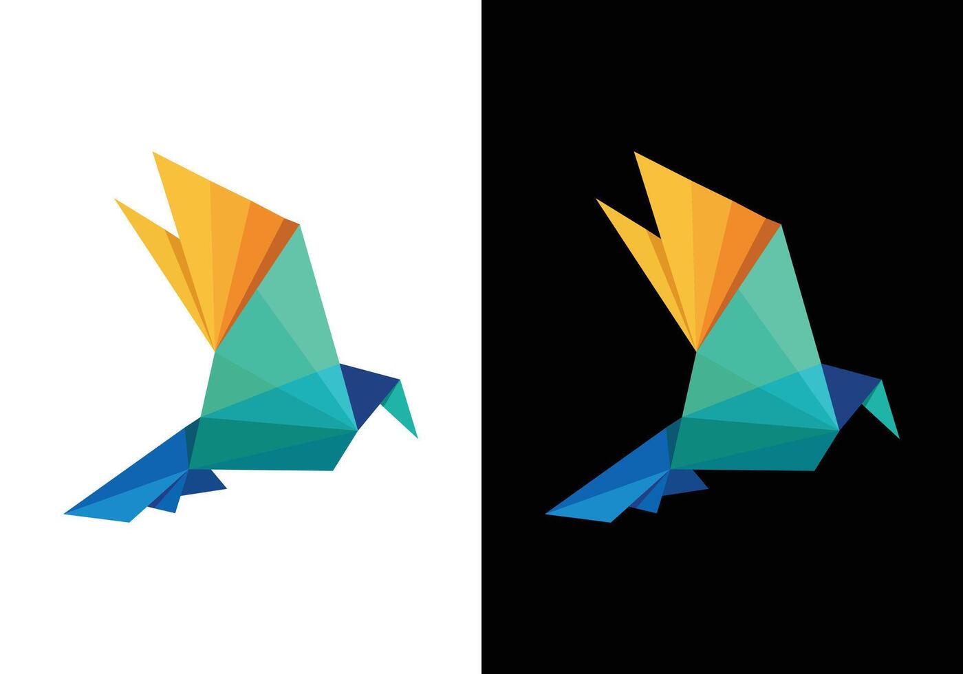 Abstract bird creative logo design icon vector