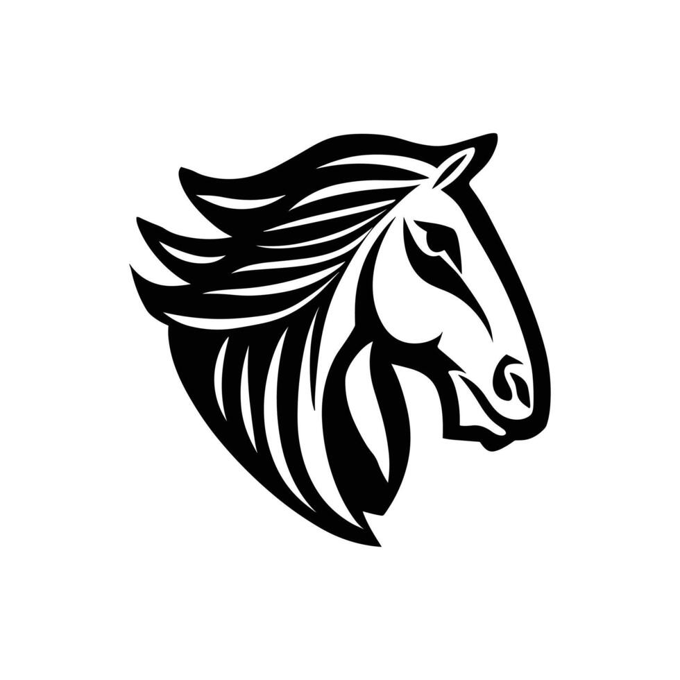 Horse head icon vector