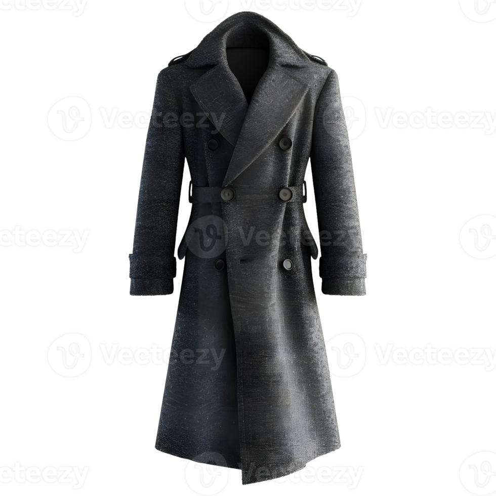 AI generated 3D Rendering of a Winter Long Coat on Transparent Background - Ai Generated png