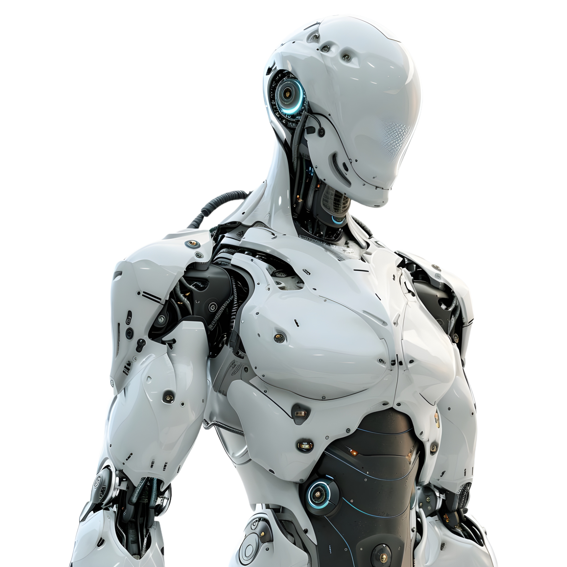 Ai Generated 3d Rendering Of A Humanoid Robot On Transparent Background Ai Generated 3d Rendering Of A Humanoid Robot On Transparent Background