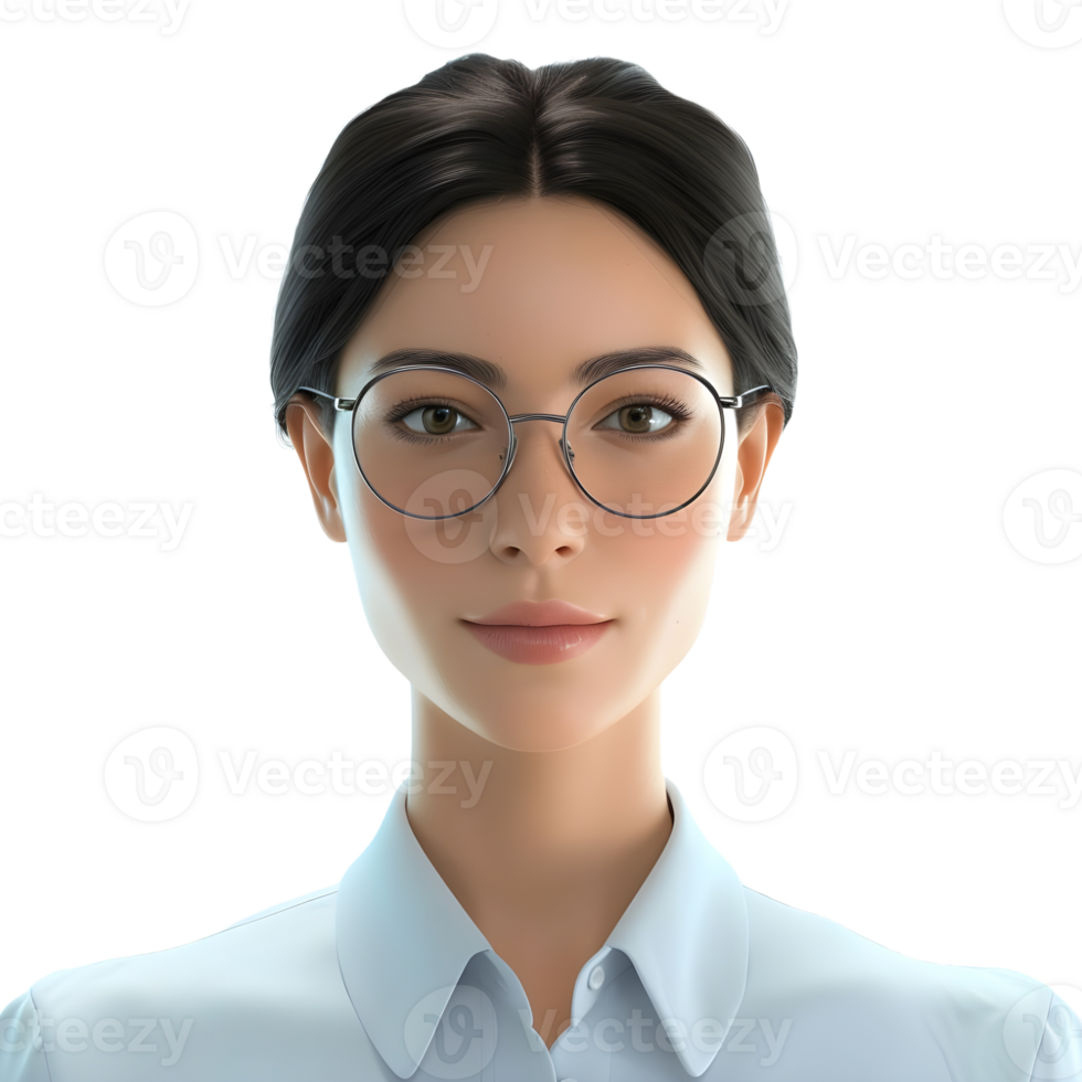 AI generated 3D Rendering of a Female Teacher Standing on Transparent Background - Ai Generated png
