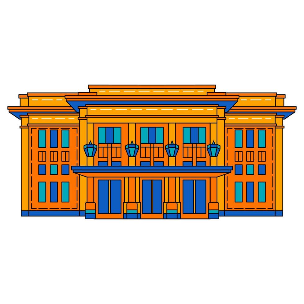 gedung Merdeka edificio vector