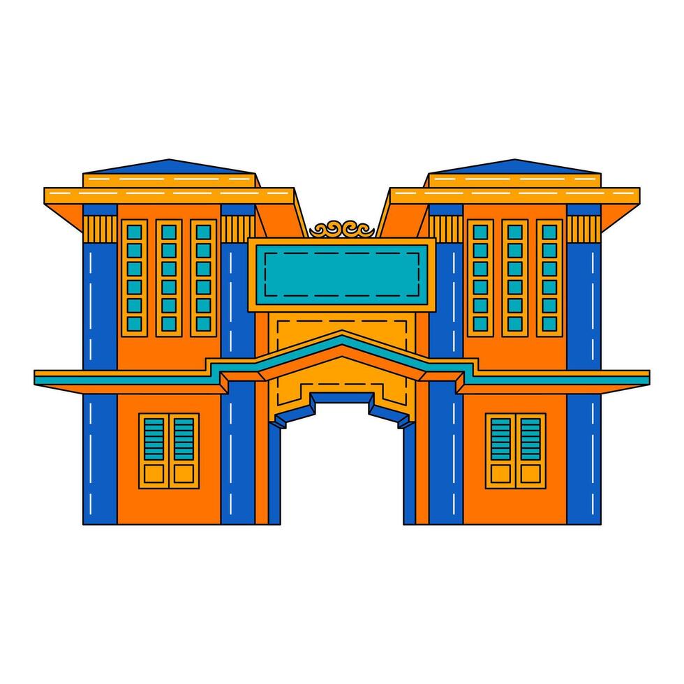 Beringharjo Market Landmark vector