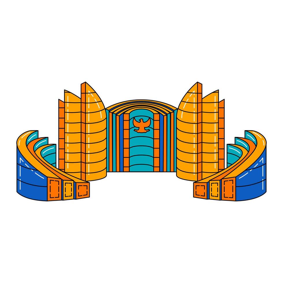 perjuangan jawa barat monument vector