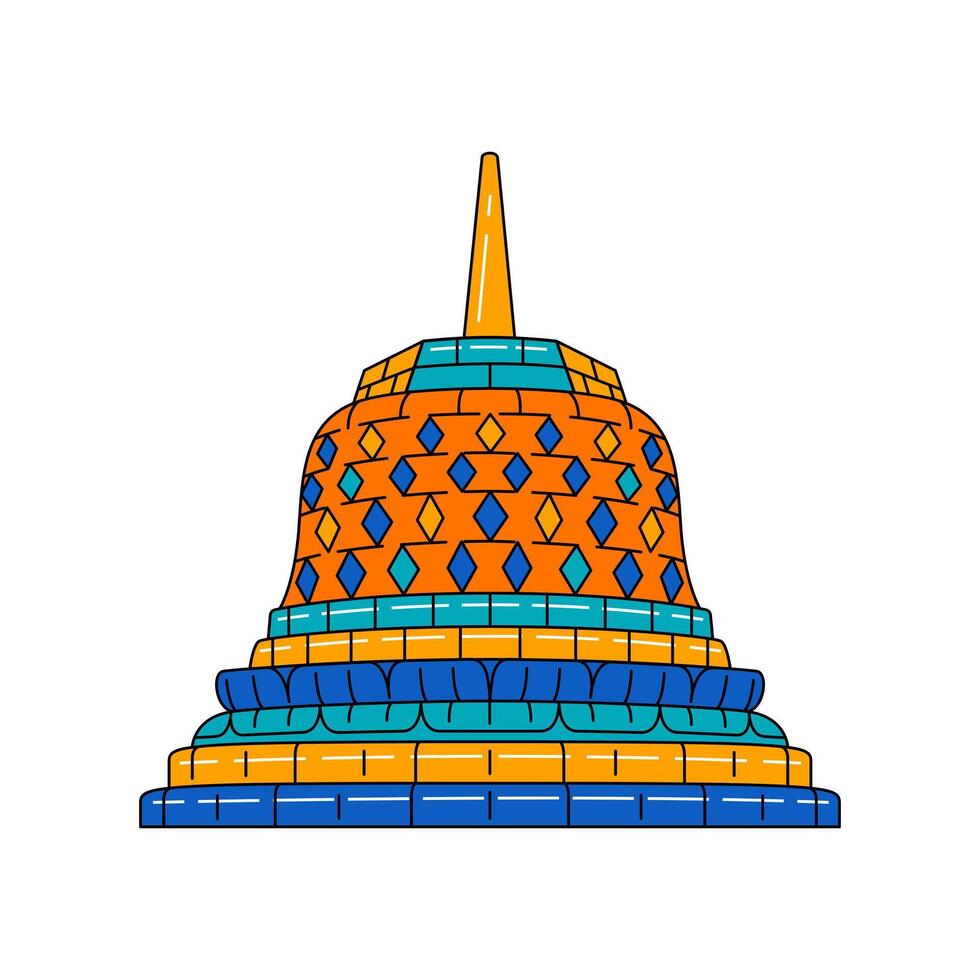 Borobudur Temple Landmark vector