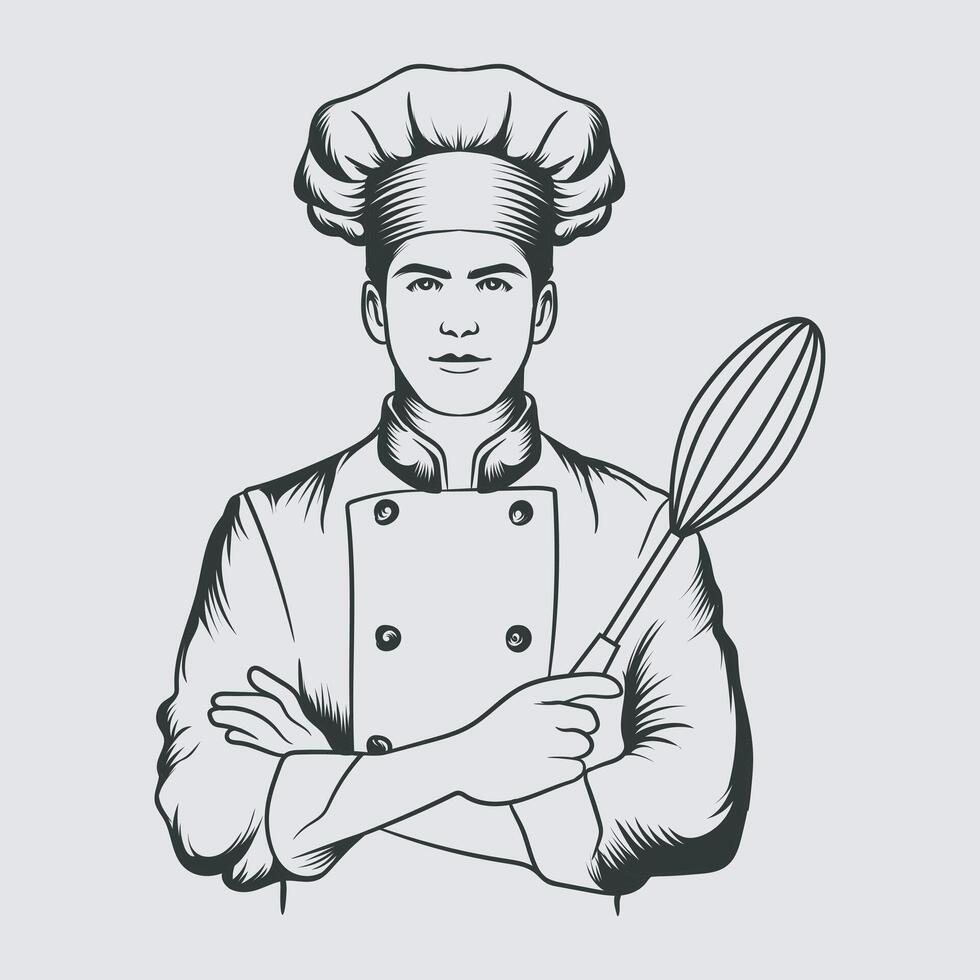 gratis vector cocinero gráfico ilustración