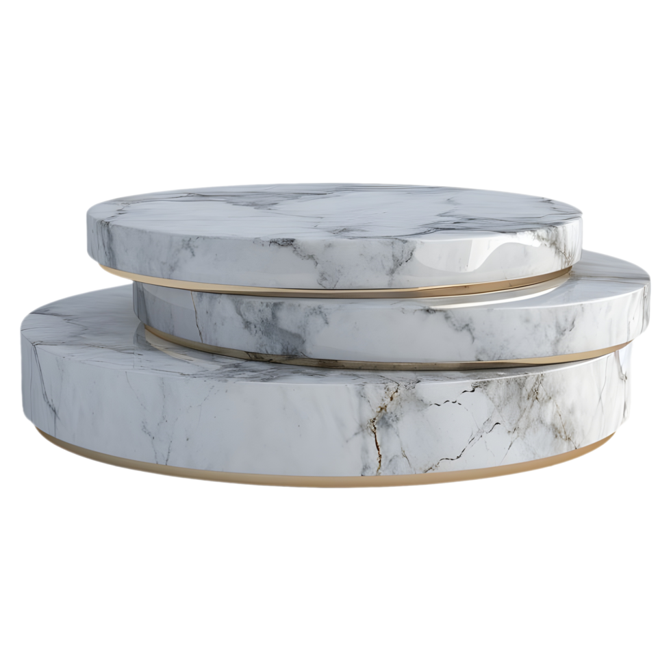 AI generated 3D Rendering of a Luxurious Marble Stone on Transparent Background - Ai Generated png