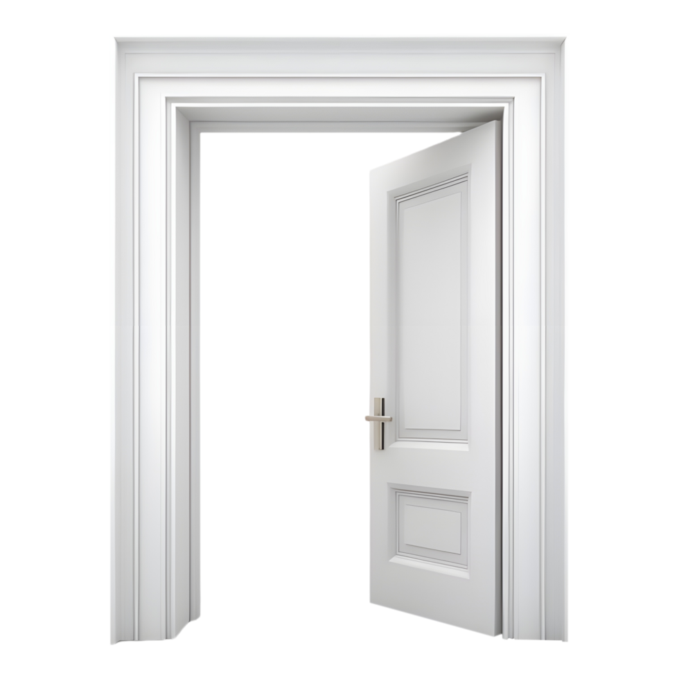 AI generated White Wooden Door on Transparent background - Ai Generated png