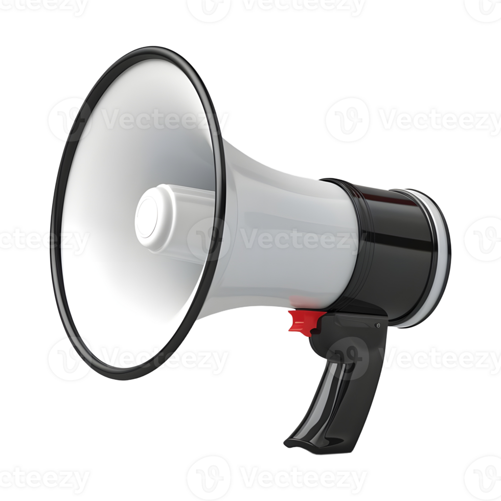 AI generated 3D Rendering of a Megaphone on Transparent Background - Ai Generated png