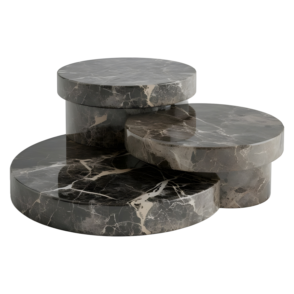 AI generated 3D Rendering of a Luxurious Marble Stone on Transparent Background - Ai Generated png