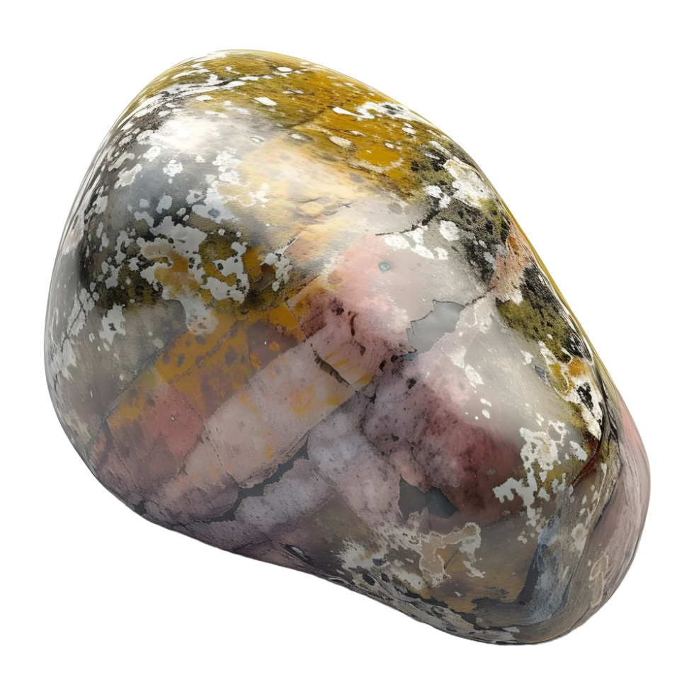 AI generated 3D Rendering of a Colorful Stone on Transparent Background - Ai Generated png