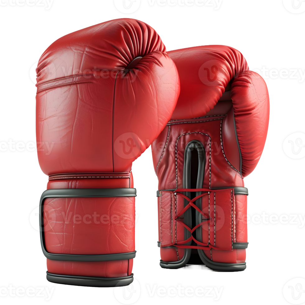 AI generated 3D Rendering of a Boxing Gloves on Transparent Background - Ai Generated png