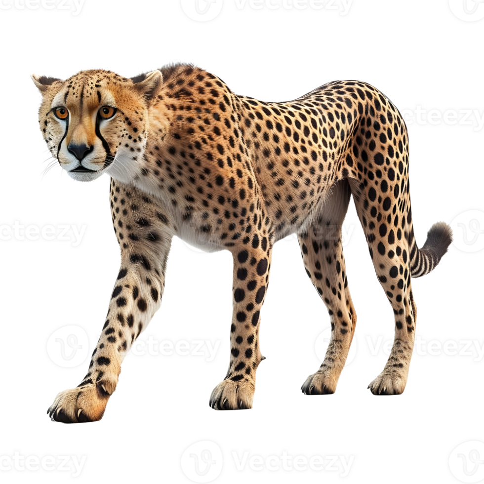 AI generated 3D Rendering of a Wild Leopard on Transparent Background - Ai Generated png