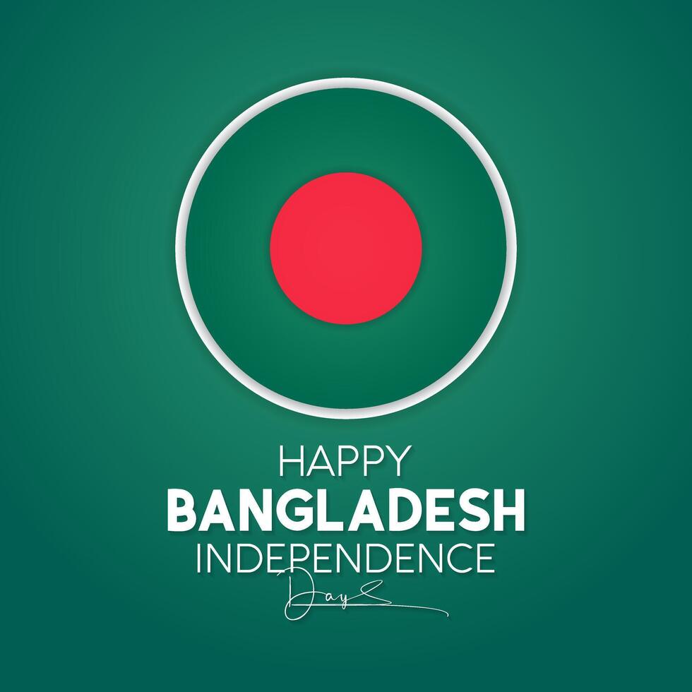 Happy Bangladesh Independence Day celebration every year in 26th March. National holiday in Bangladesh. Vector illustration for banner, greeting card, poster with background.