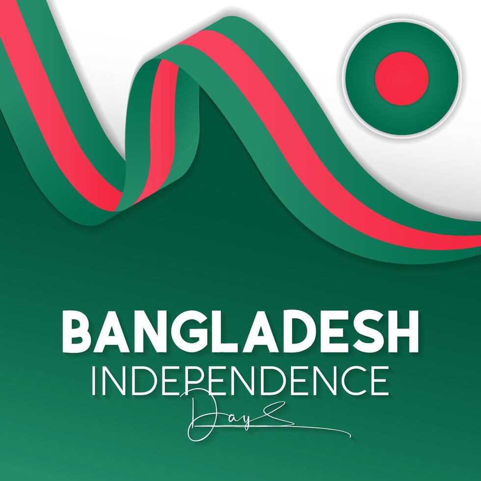 contento Bangladesh independencia día celebracion cada año en 26 marzo. nacional fiesta en bangladesh vector ilustración para bandera, saludo tarjeta, póster con antecedentes.