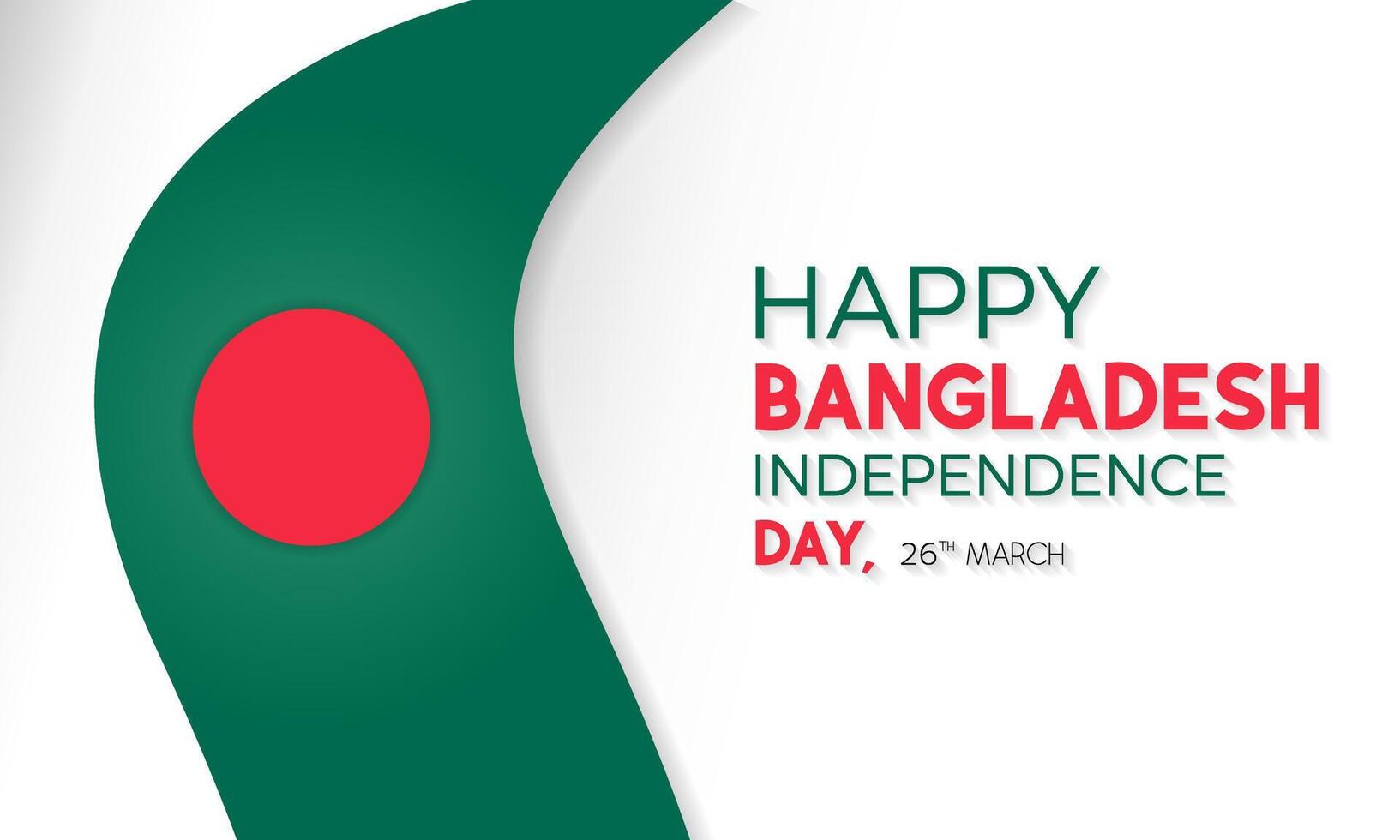 Happy Bangladesh Independence Day celebration every year in 26th March. National holiday in Bangladesh. Vector illustration for banner, greeting card, poster with background.