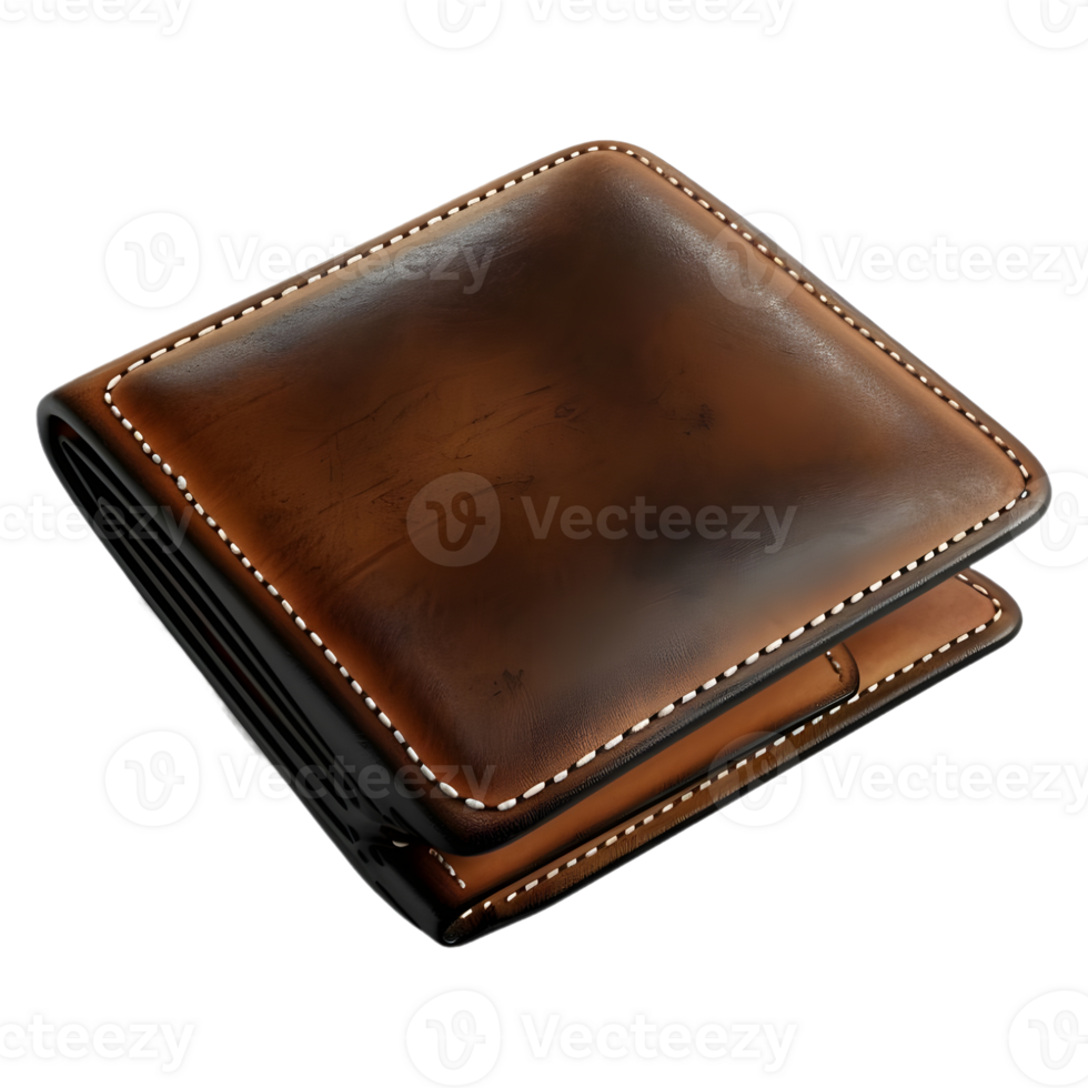 AI generated 3D Rendering of a Leather Wallet on Transparent Background - Ai Generated png