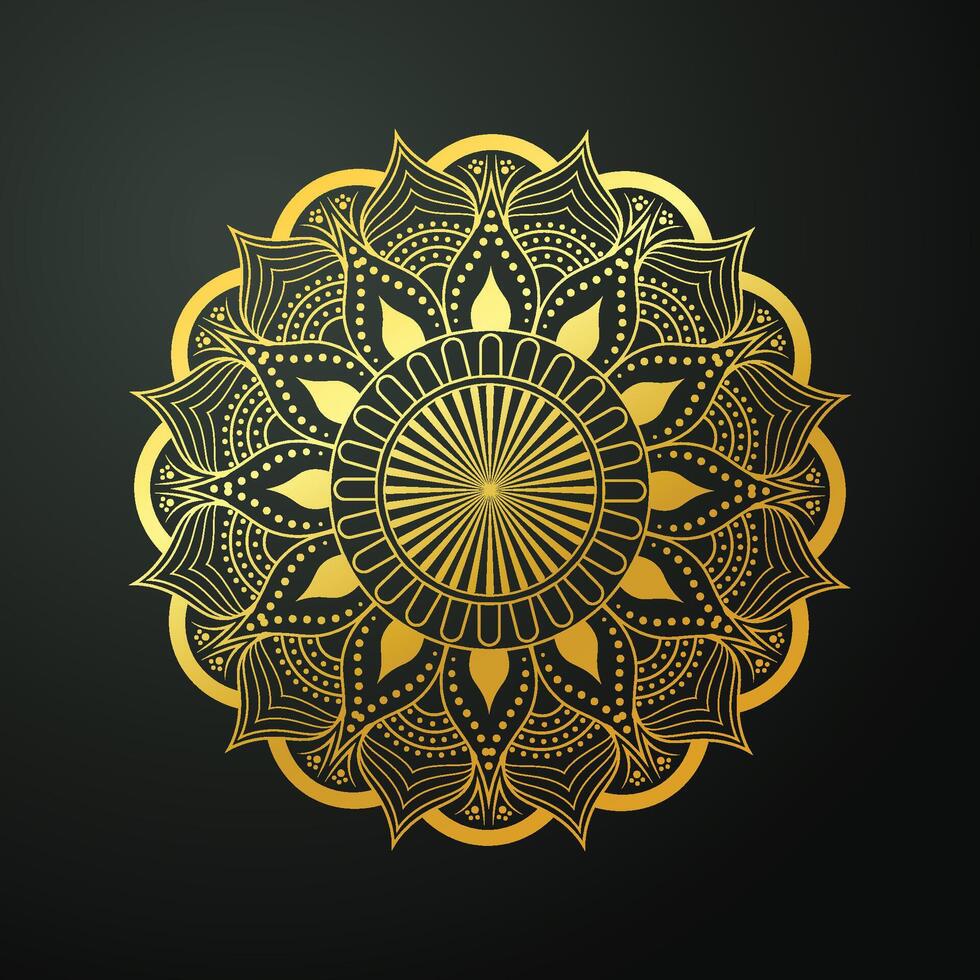 lujo ornamental diseño con mándala, decorativo mandala para imprimir, póster, cubrir, folleto, volantes y bandera. vector