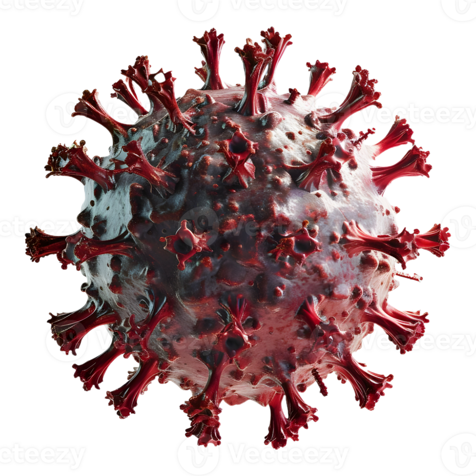 AI generated 3D Rendering of a Virus on Transparent Background - Ai Generated png