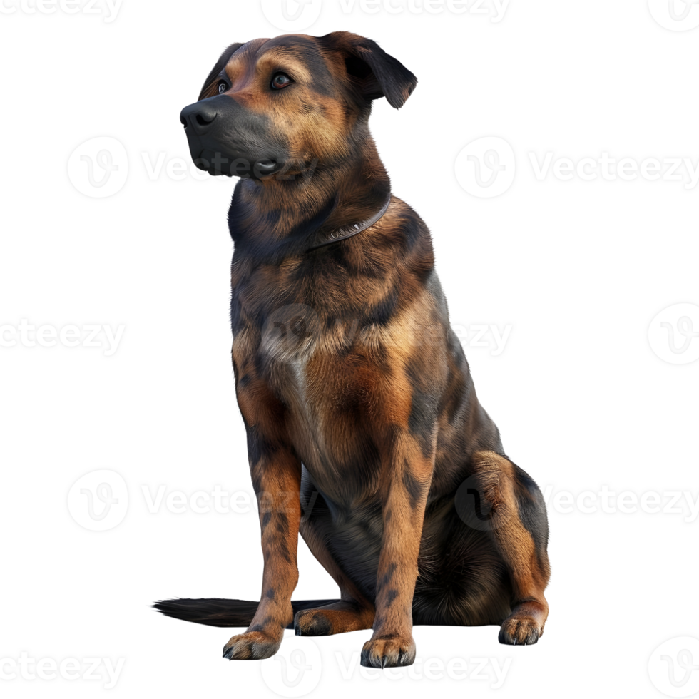 AI generated 3D Rendering of a Dog on Transparent Background - Ai Generated png