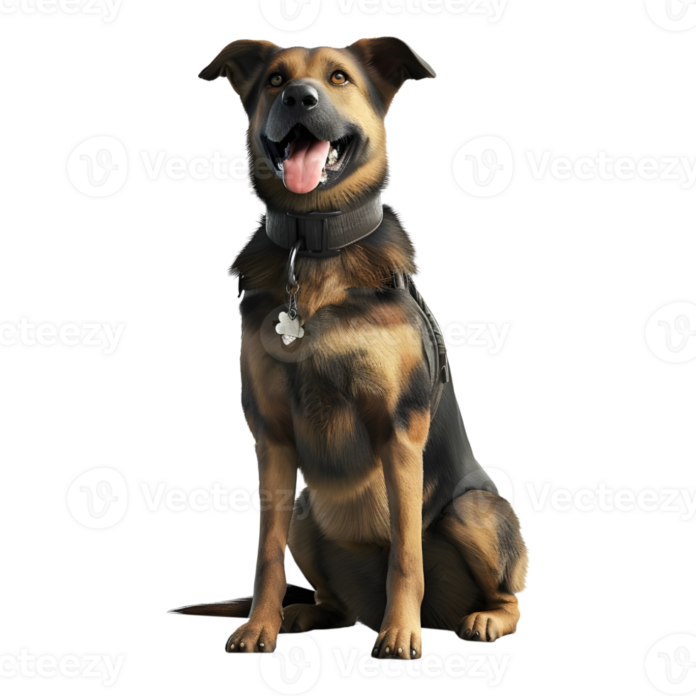 AI generated 3D Rendering of a Dog on Transparent Background - Ai Generated png