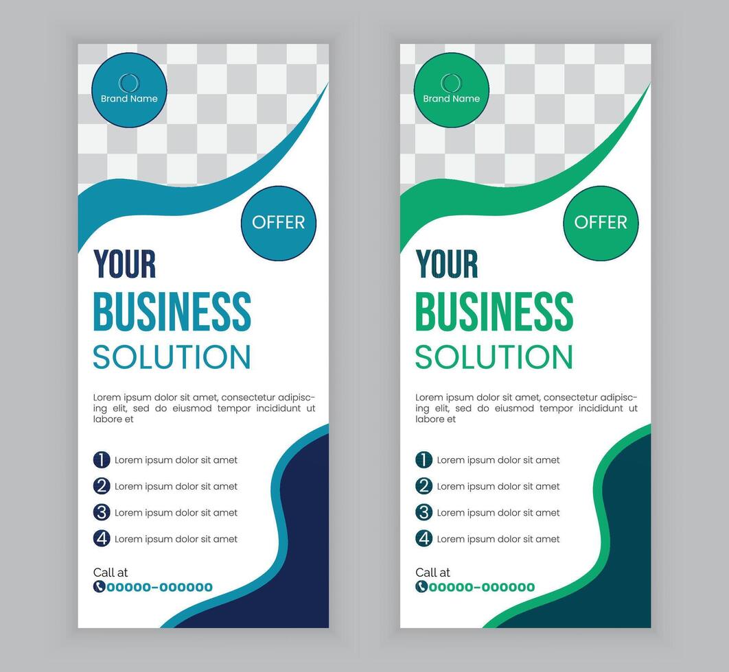 Corporate standee banner template design , Roll up banner vector