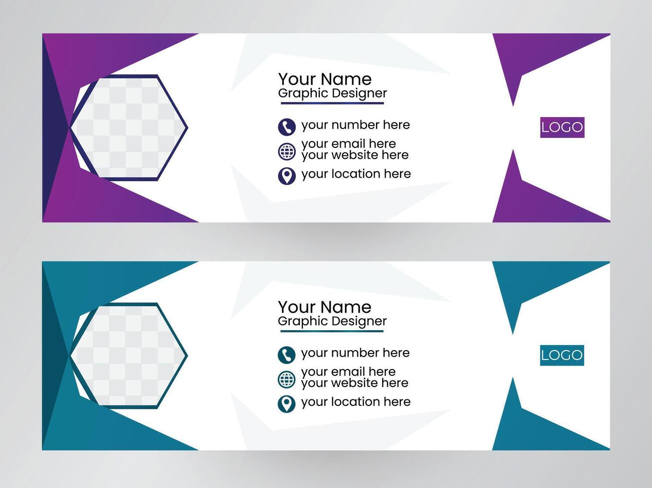 Email signature template design background illustration vector